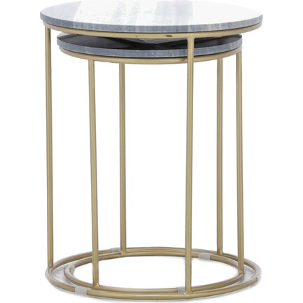Grey Marble Nesting Tables