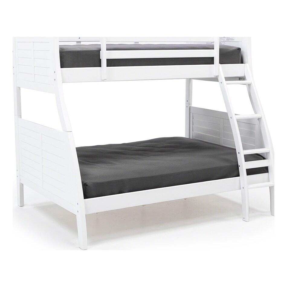 powl white full bunk bed package tfw  