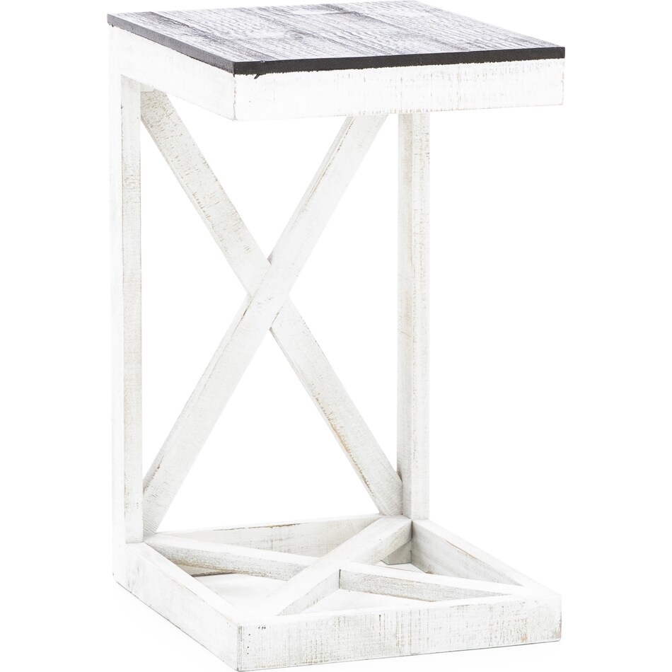 prog white chairside table farmh  