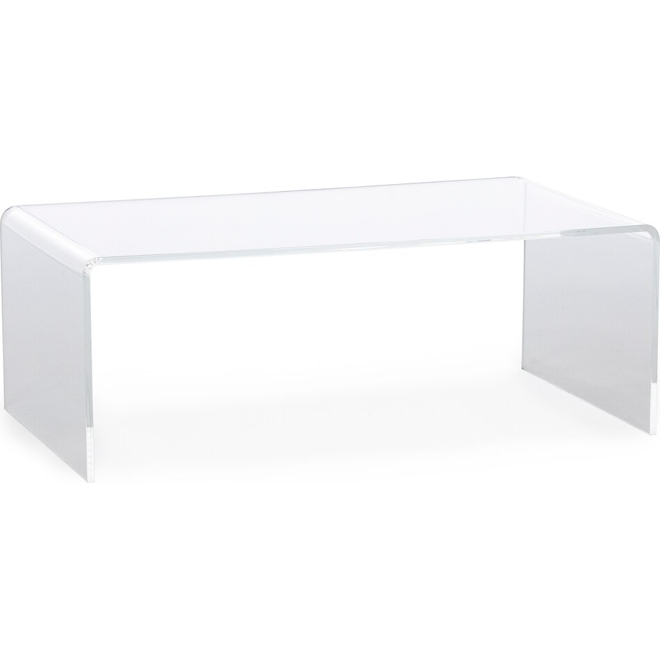 prog white cocktail table cryst  