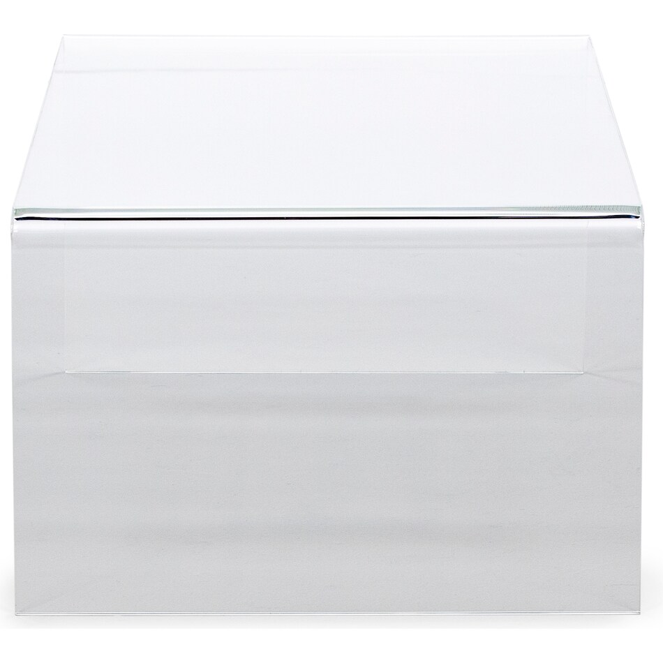prog white cocktail table cryst  