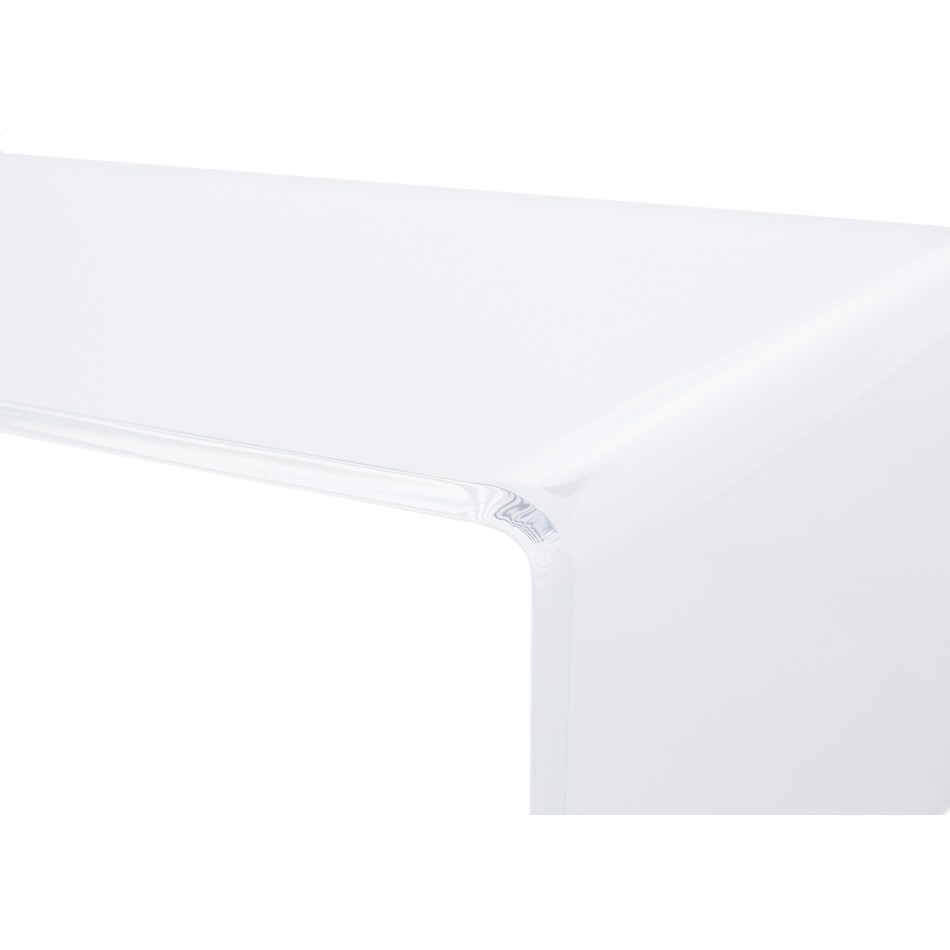prog white cocktail table cryst  