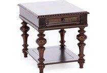 progressive furniture inc brown end table mnt  