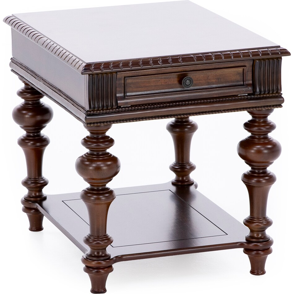 progressive furniture inc brown end table mnt  
