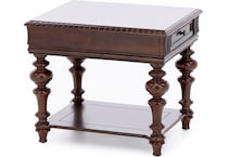 progressive furniture inc brown end table mnt  