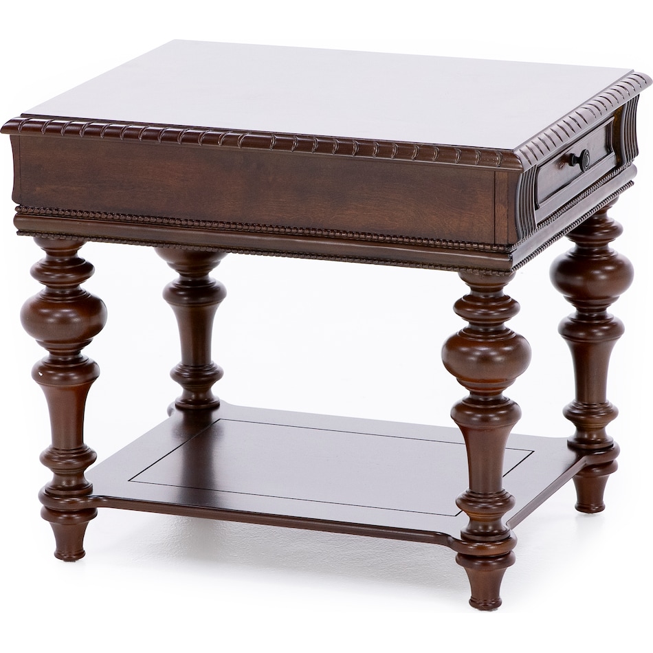 progressive furniture inc brown end table mnt  