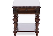 progressive furniture inc brown end table mnt  