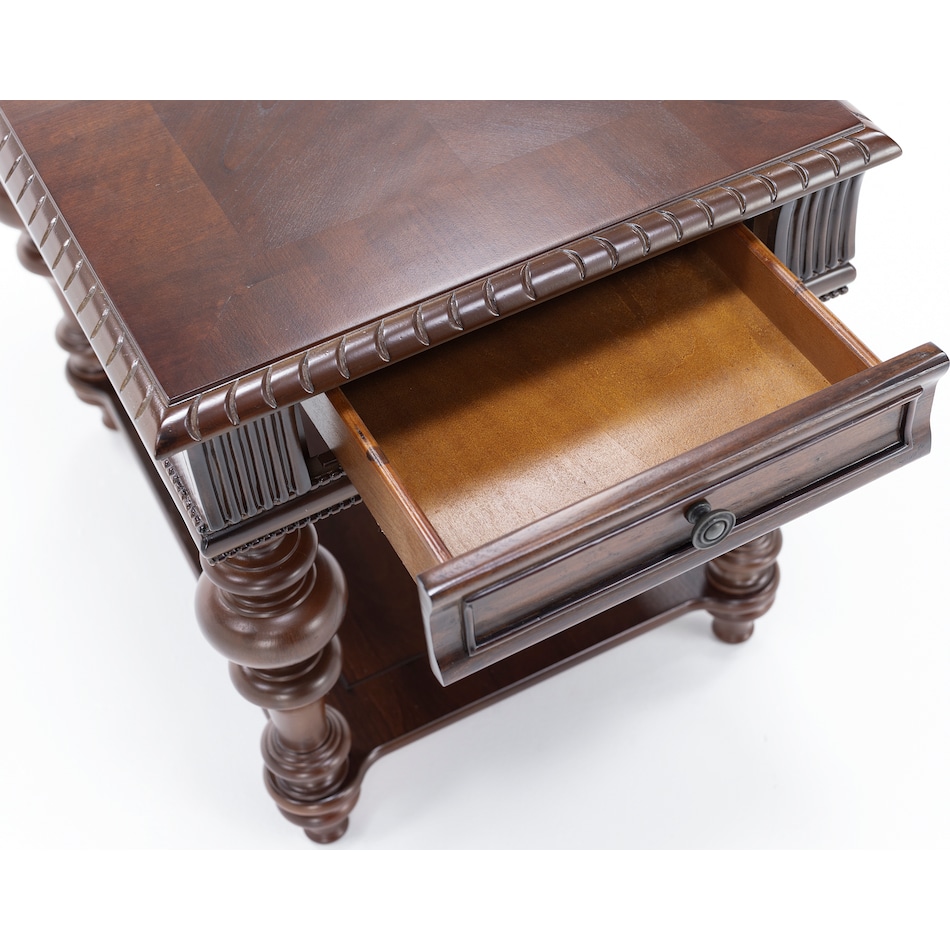 progressive furniture inc brown end table mnt  