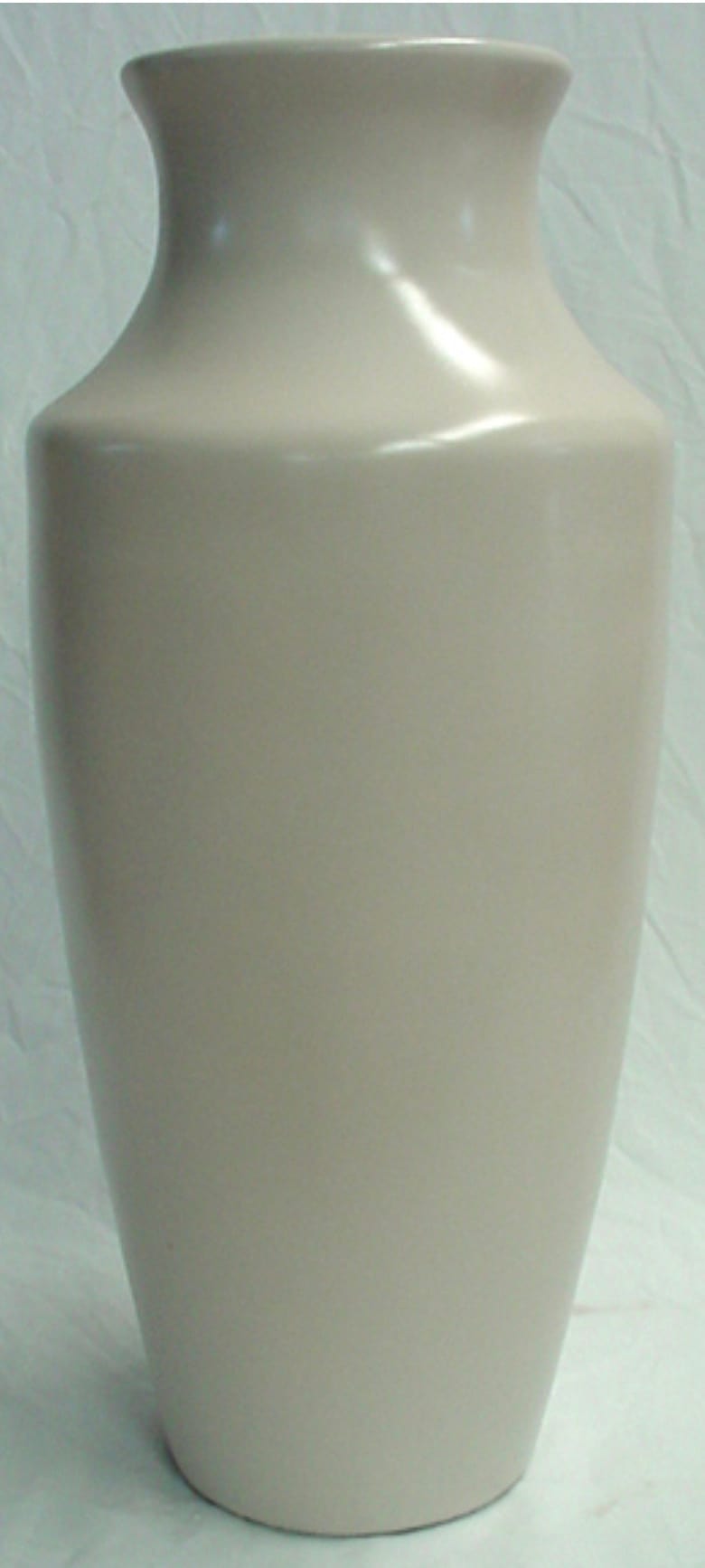 Large Cream Ceramic Floor Vase 14"W x 44"H | Steinhafels