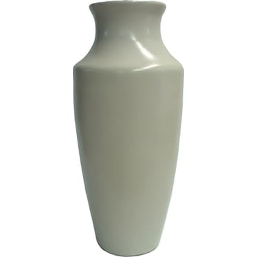 Large Cream Ceramic Floor Vase 14"W x 44"H