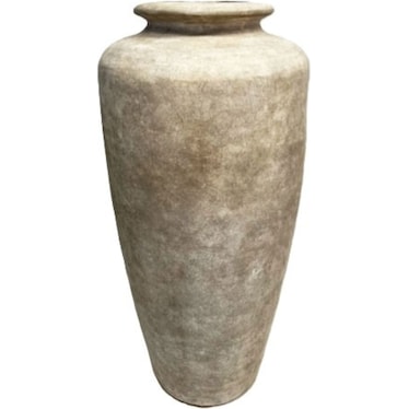 Medium Sand Japon Ceramic Floor Vase 14"W x 33"H