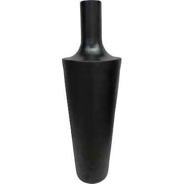 Medium Black Ceramic Floor Vase 15"W X 48"H