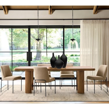 Medium Black Ceramic Vase 6"W X 16"H