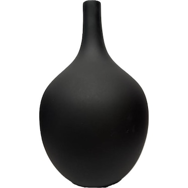Small Blk Ceramic Vase 10"W X 14"H
