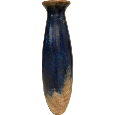 Medium Jarron Navy and Tan Floor Vase 23"W x 51"H