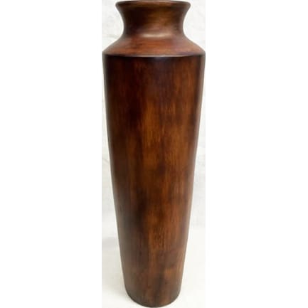 Small Mocha Alas Ceramic Floor Vase 10"W x 30"H