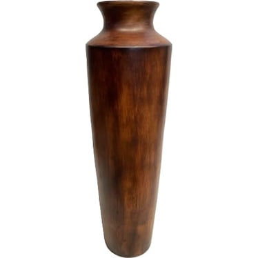Medium Mocha Alas Ceramic Floor Vase 11"W x 34"H