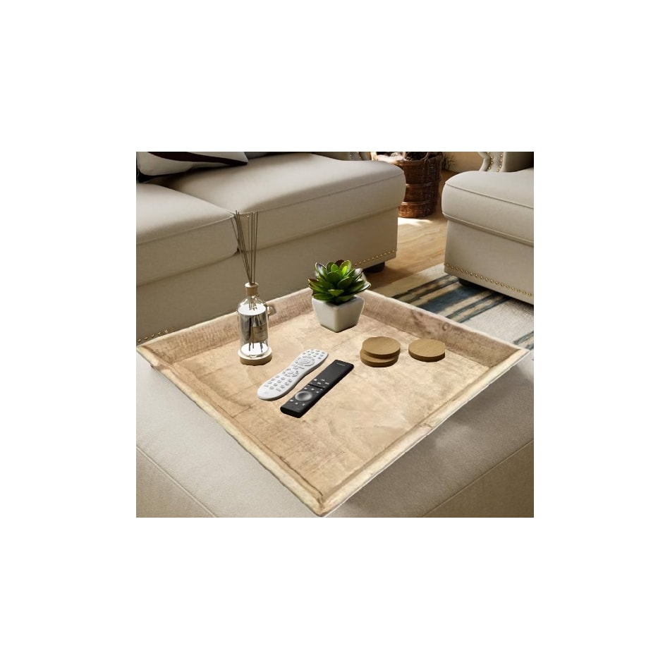 prom brown ottoman tray   