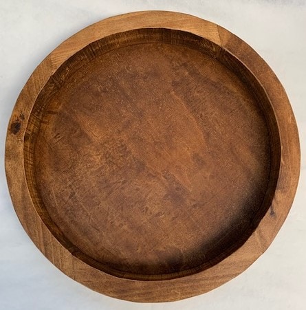 Round serving store tray with handles