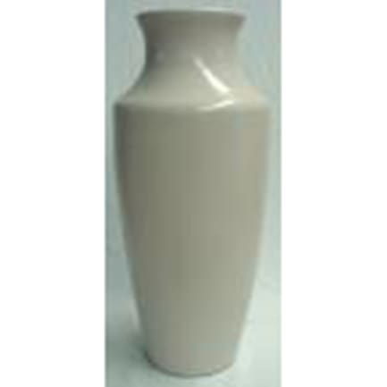 Large Cream Ceramic Floor Vase 14"W x 44"H