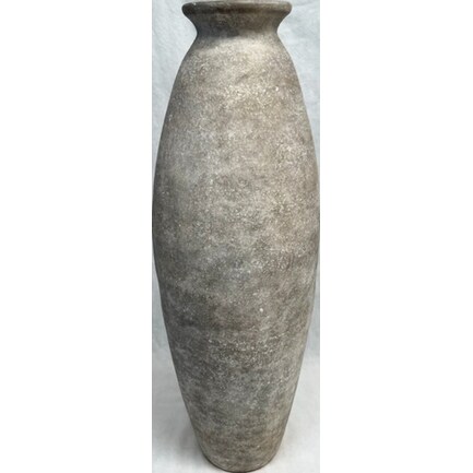 Large Stone Liso Ceramic Floor Vase 14"W x 42"H