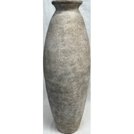 Small Stone Liso Ceramic Floor Vase 14"W x 34"H