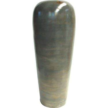 Small Grey Ceramic Floor Vase 13"W x 33"H