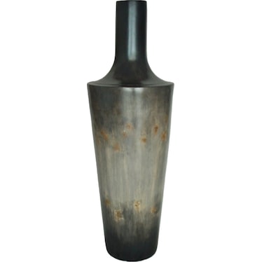 Large Grey Ceramic Floor Vase 15"W x 50"H
