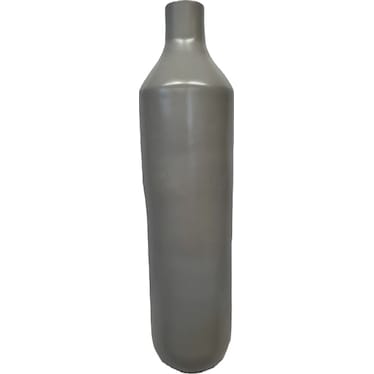 Large Greige Ceramic Floor Vase 14"W X 54"H