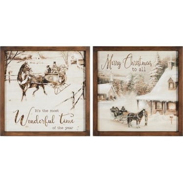 Assorted Carriage Framed Art 19"W x 19"H (Each)