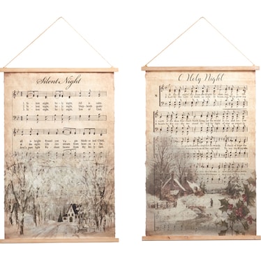 Assorted Music Sheet Wall Decor Each 29"W x 42.75"H