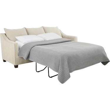 Camila Queen Reversible Sofa Chaise Sleeper With Innerspring Mattress in Dove