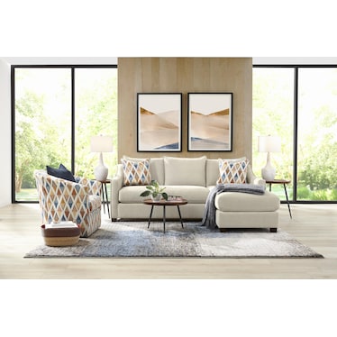 Camila Queen Reversible Sofa Chaise Sleeper With Gel Mattress