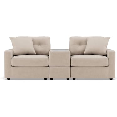 Drew & Jonathan Home Modular One 3-Pc. Media Console Loveseat in Stone