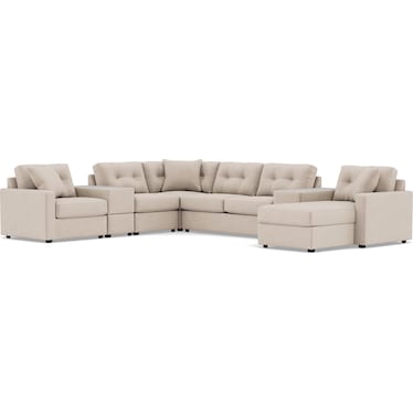 Drew & Jonathan Home Modular One 7-Pc. Sectional With Memory Foam Sleeper