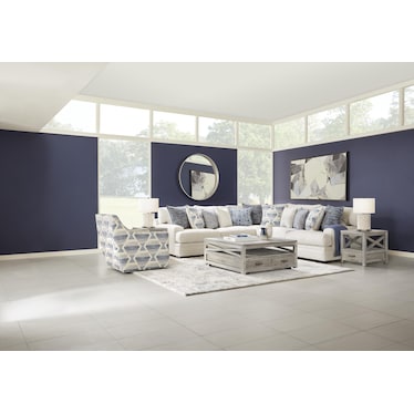 Braxton 3-Pc. Sectional in Ceramic