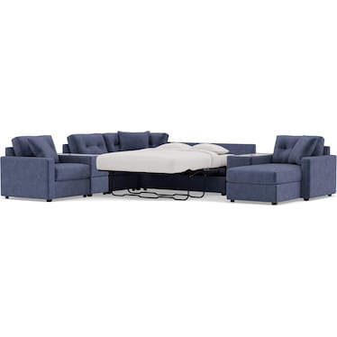 Drew & Jonathan Home Modular One 7-Pc. Wall Saver Power Reclining Sectional With Memory Foam Sleeper