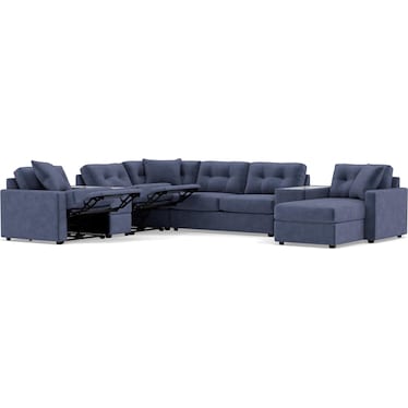 Drew & Jonathan Home Modular One 7-Pc. Wall Saver Power Reclining Sectional With Memory Foam Sleeper