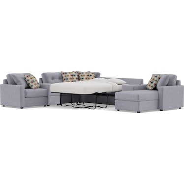 Drew & Jonathan Home Modular One 9-Pc. Wall Saver Power Reclining Sectional With Memory Foam Sleeper