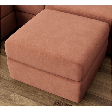 Modular One Bumper Ottoman in Cantaloupe