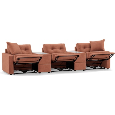 Drew & Jonathan Home Modular One 5-Pc. Wall Saver Power Reclining Home Theater in Cantaloupe