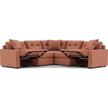 Drew & Jonathan Home Modular One 5-Pc. Wall Saver Power Reclining Sectional in Cantaloupe