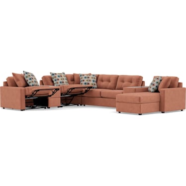 Drew & Jonathan Home Modular One 9-Pc. Wall Saver Power Reclining Sectional With Memory Foam Sleeper