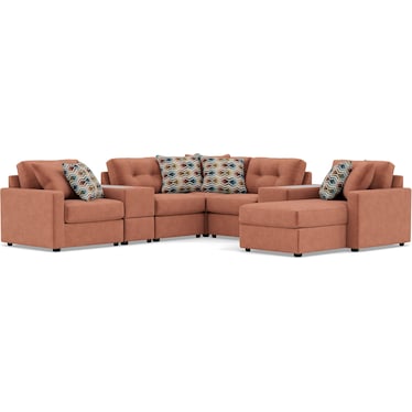 Modular One 9-Pc. Sectional in Cantaloupe