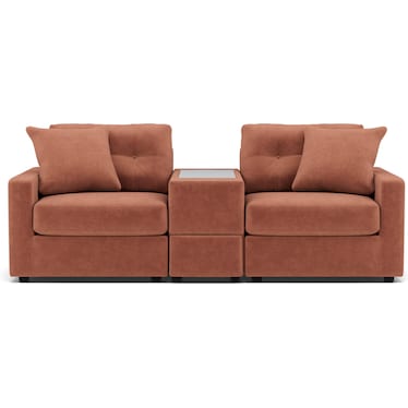 Modular One 3-Pc. Console Loveseat in Cantaloupe