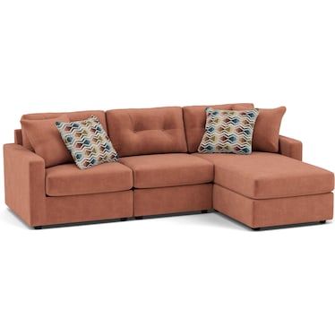 Modular One 4-Pc. Chaise Sofa in Cantaloupe