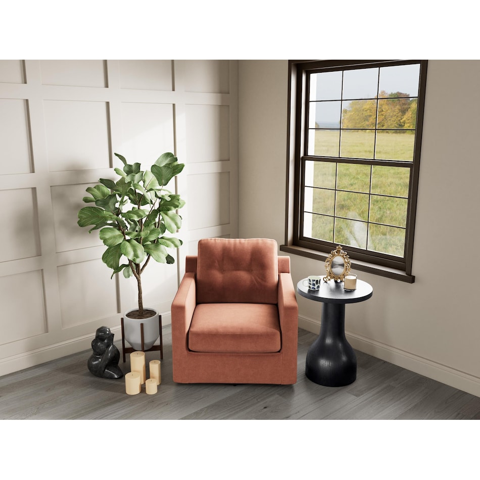 rchd orange swivel chair   
