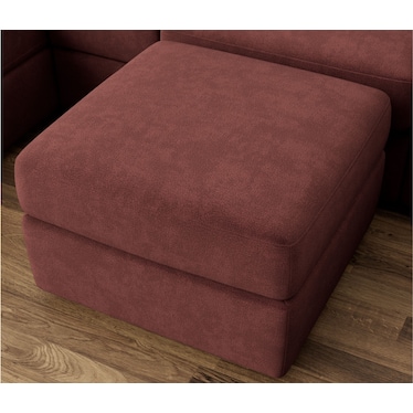 Modular One Bumper Ottoman in Merlot