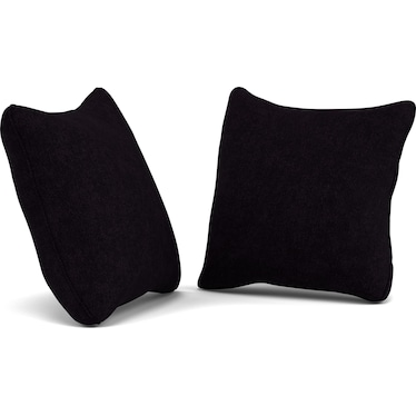 Echo Pair of 22x20 Accent Pillows in Aubergine