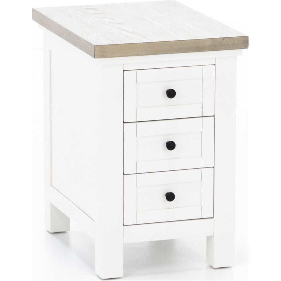 riverside furniture grey chairside table cora  
